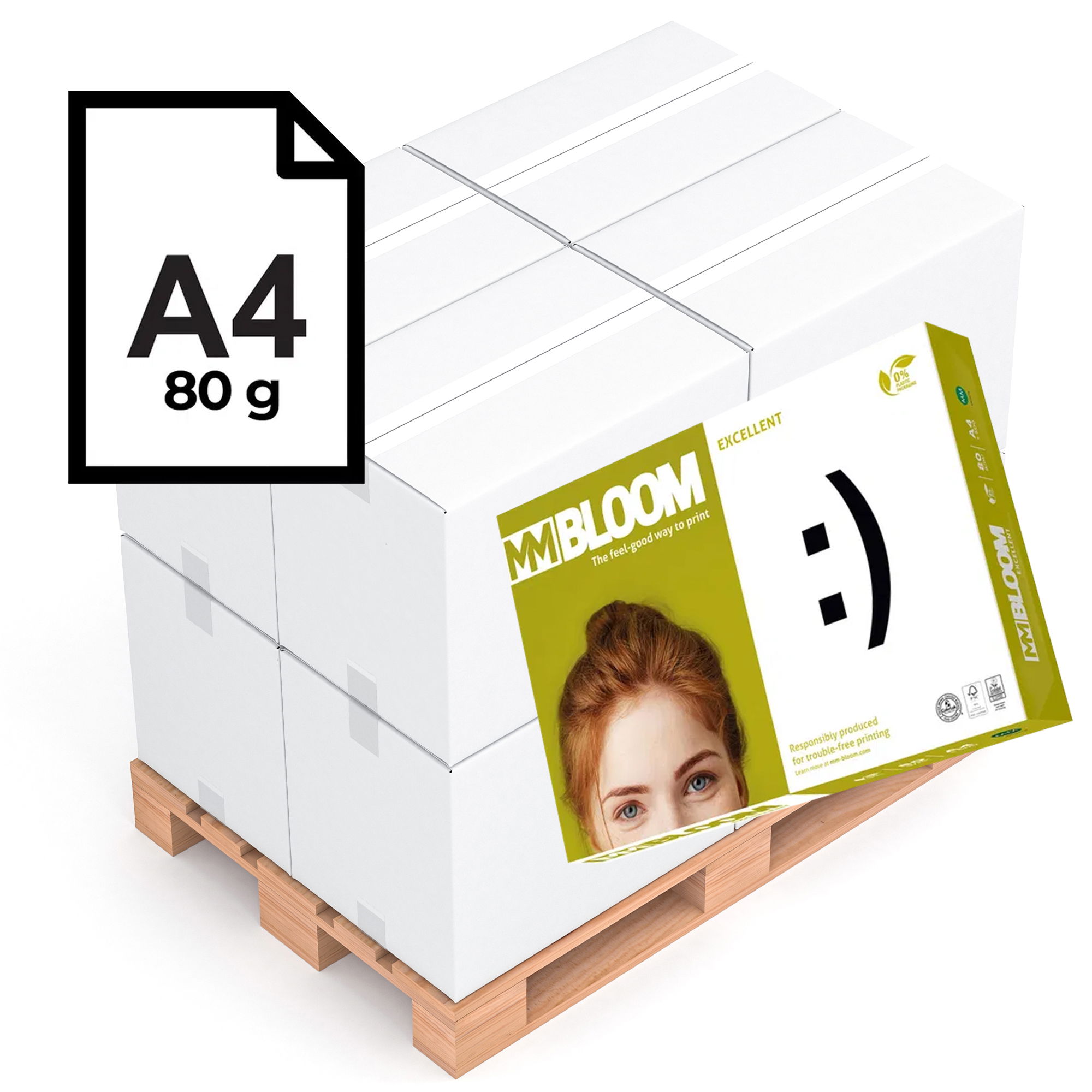 Kopierpapier MM Bloom Excellent | A4 | 80 g | halbe Palette