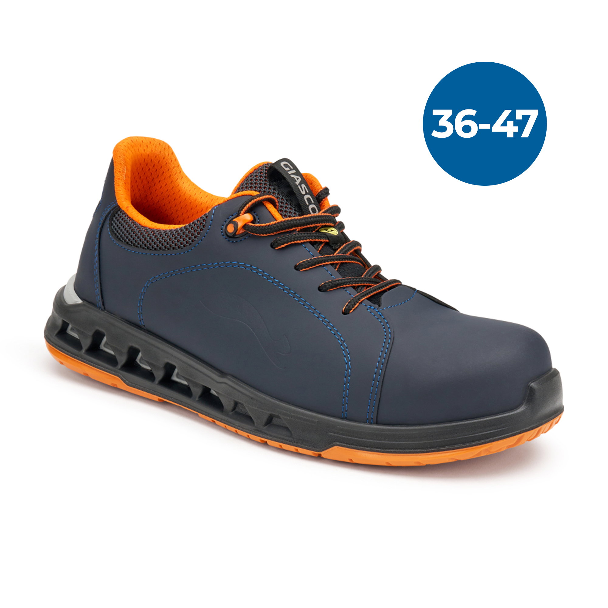 Sneaker, Schuh, Navy, Orange Akzente, Schnürsenkel