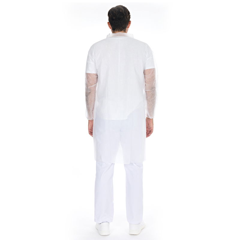 Besucherkittel Light PP-Vlies mit Druckknöpfen