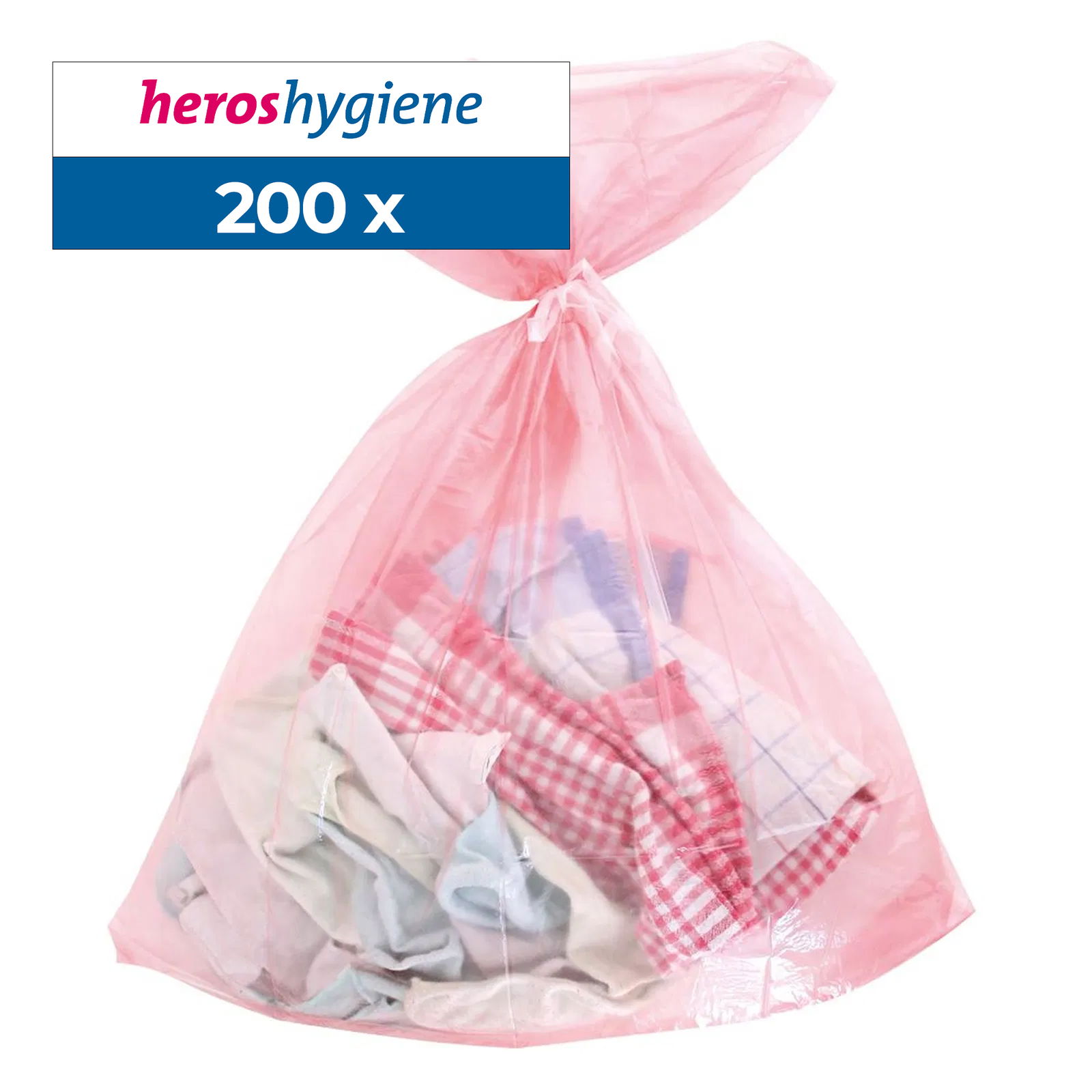 200x Hygostar Wäschesack Care, wasserlöslich, aus PVA, mit Zugband