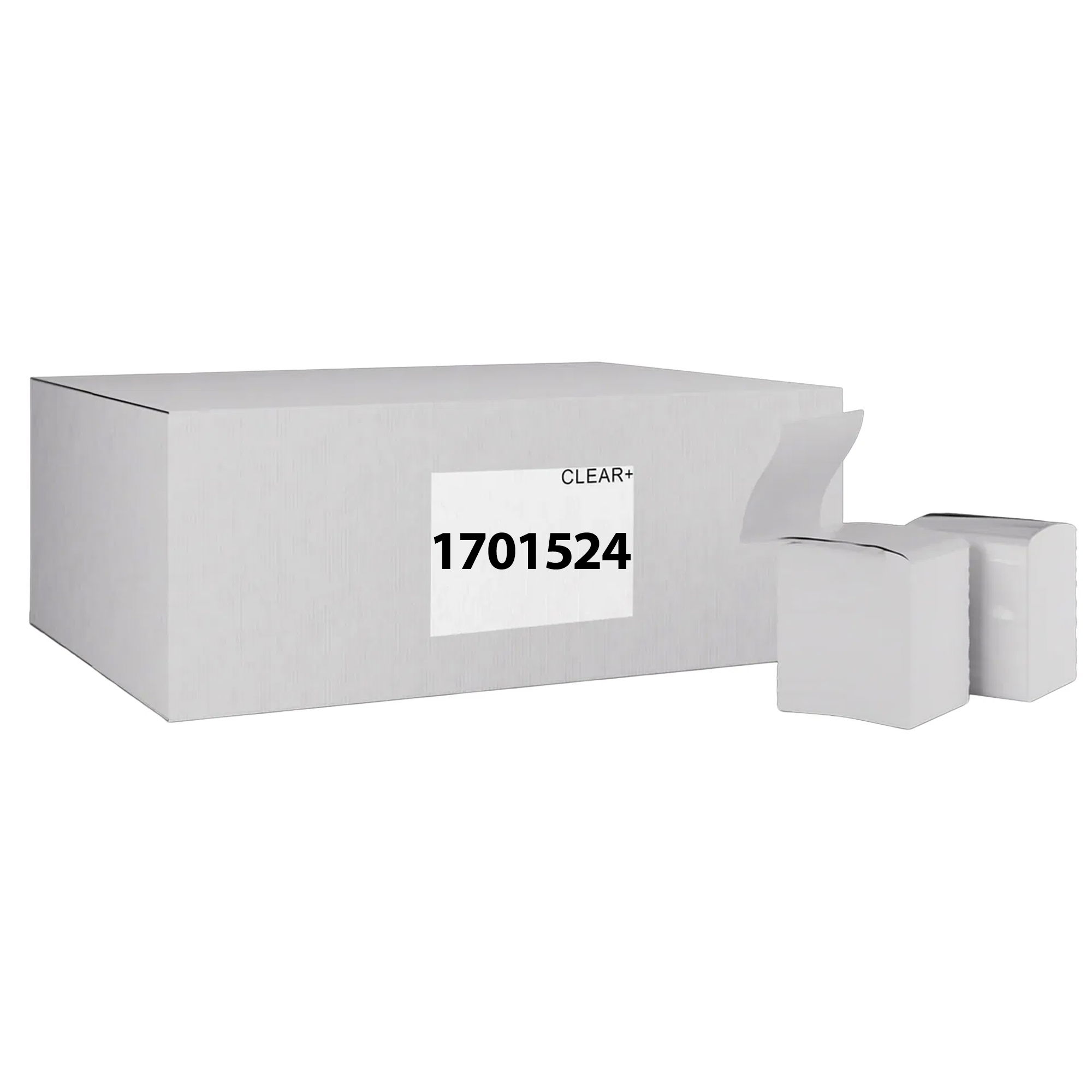 Toilettenpapier Einzelblatt | 2-lagig | Zellstoff | 265 Blatt | Clear+