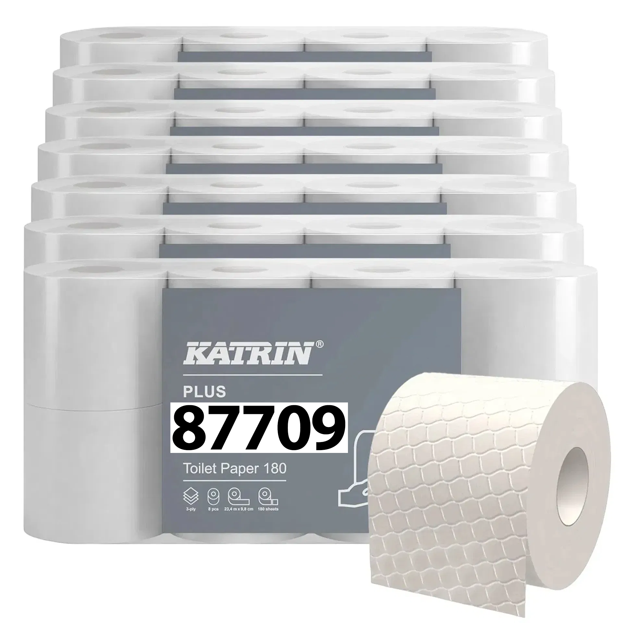 Carta igienica | 3 strati | cellulosa | 180 fogli | Katrin Plus