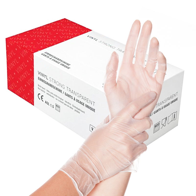 Vinyl Einweghandschuhe transparent