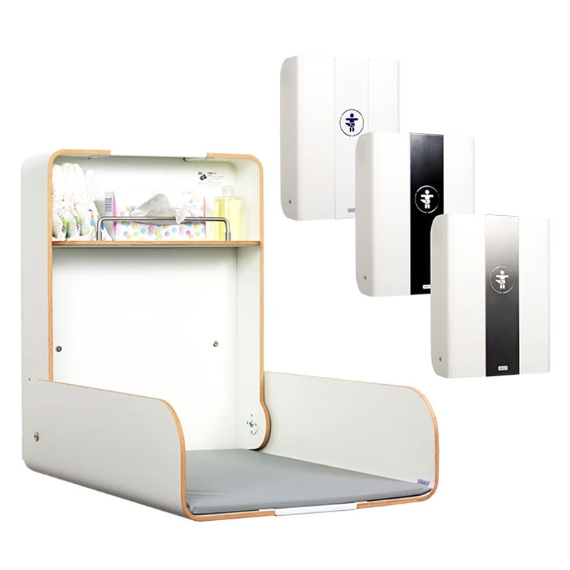 Wickeltisch Timkid Weiss Edelstahl Midi