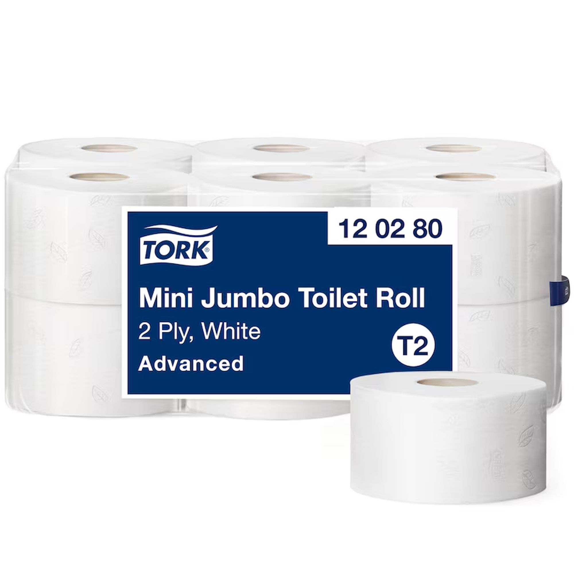 Toilettenpapier Jumborolle | 2-lagig | Recycling | 170 m | 850 Blatt | Tork 120280 T2