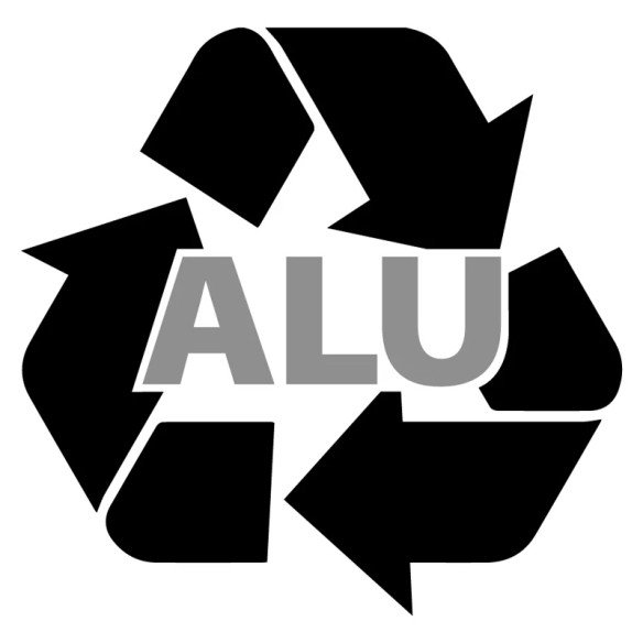 Recycling-Aufkleber Aluminium