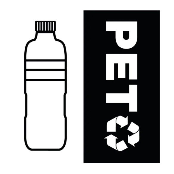 Recycling-Aufkleber PET-Getränkeflaschen