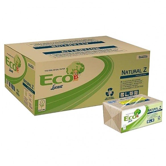 Essuie-mains en papier Lucart Eco Natural 2 plis