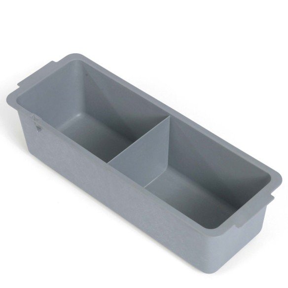 Storage tray narrow 120mm deep with compartment division