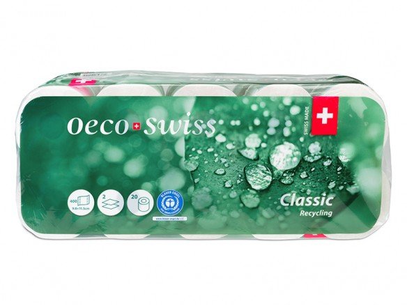 Toilettenpapier Oeco Swiss Classic Recycling 2-lagig (400 Blatt)