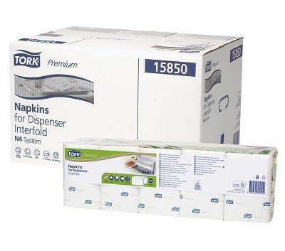 Disposable napkins white 2-ply large