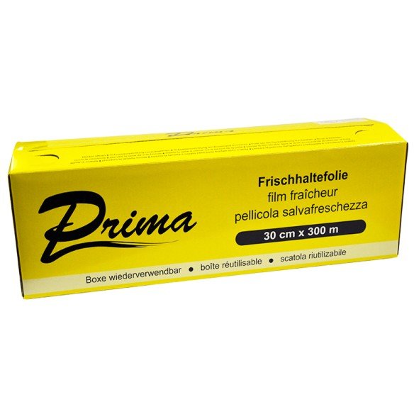 PRIMA Frischhaltefolie PVC mit Cutterbox 300m