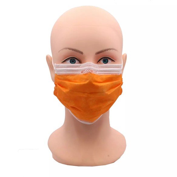 Masque de protection médical type llR 3 couches rose