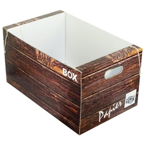 Altpapier Recyclingbox Wood inkl. Bindesystem