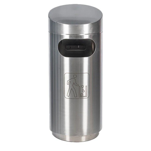 CleanCity stainless steel waste garbage can 45 l free-standing
