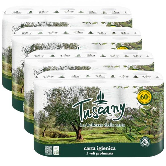Toilettenpapier Tuscany 3-lagig mit Olivenöl-Extrakt