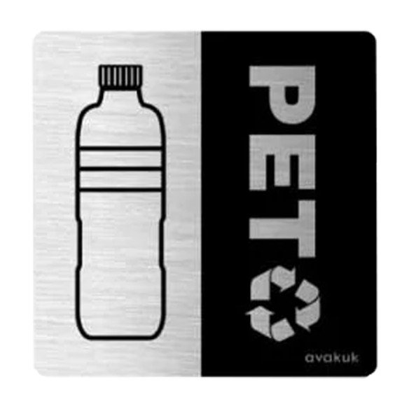 Recycling Plakette Chromstahl
