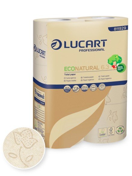 Lucart Toilettenpapier EcoNatural 3-lagig