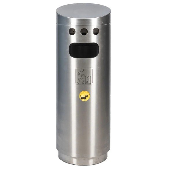 CleanCity stainless steel waste garbage can 45 l free-standing