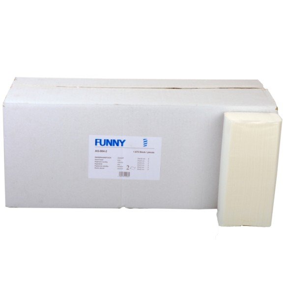 FUNNY AG-064-2 Papierhandtuch V-Falz 2-lagig