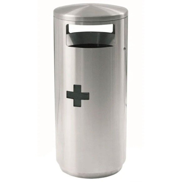HELVETIAbin waste garbage can stainless steel 110l free-standing